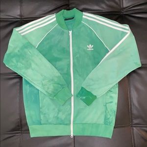 Green Pharrell Adidas Tie-Dye Track Jacket